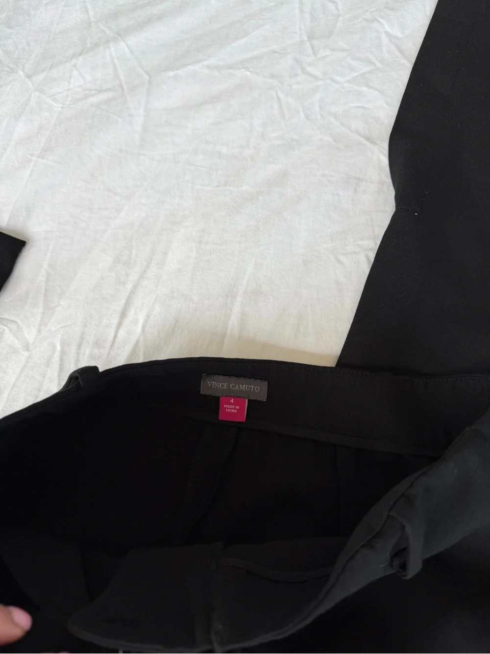 Vince Camuto Black Wide Leg Dress Pants with Side Slits - Picture 4 of 7